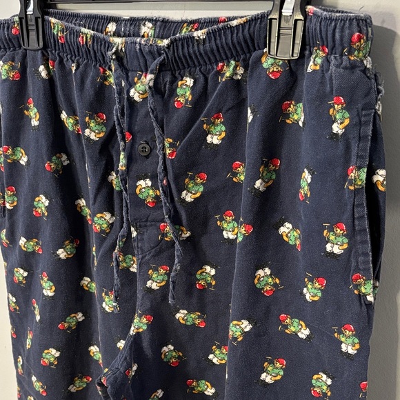 Vintage Polo Ralph Lauren Polo Bear Navy Pajama Pants 1990s Collectible - Picture 4 of 7